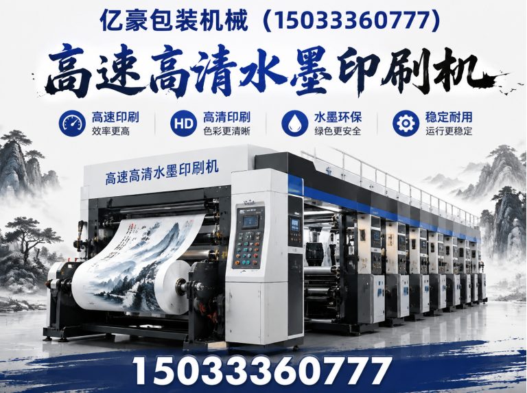 青县高速高清水墨印刷机展示图